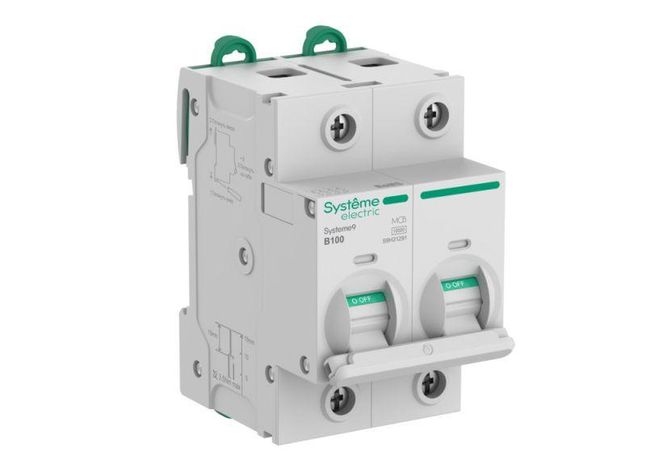 Автоматический выключатель (АВ) 27мм B 100A 2P 10 kA 400В Systeme9 - S9H31291 APC