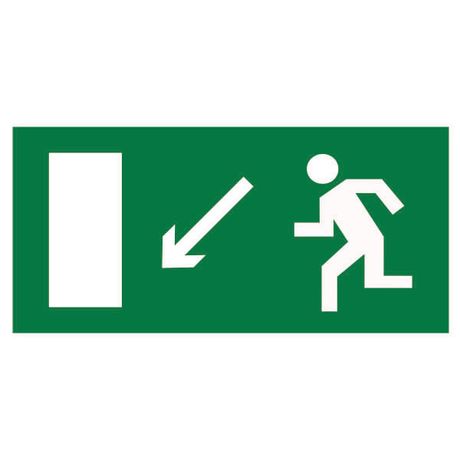 Пластина Напр. к эвакуационному выходу налево вниз PP-40205.E08 - a13958 BS