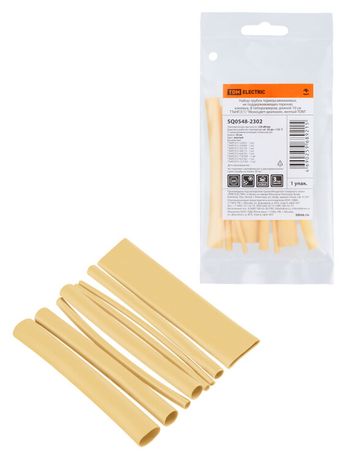 Набор трубок термоусаживаемых, клеевых "Моноцвет-диапазон, желтый " | SQ0548-2302 TDM