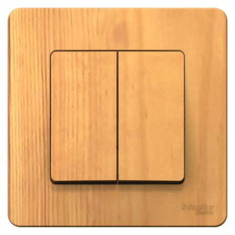 Переключатель проходной 2-кл. СП Blanca 10А IP20 (сх. 6+6) 250В ясень SE BLNVS106605 APC