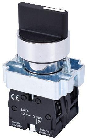 Переключатель LAY5-BD33 2НО на 3 положения с фиксацией I-O-II d22мм хром Электротехник ET012093