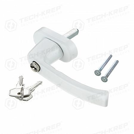 Ручка оконная Vic с замком штифт 35мм метал. бел. (уп.1шт) Tech-Krep/Zitar 142792