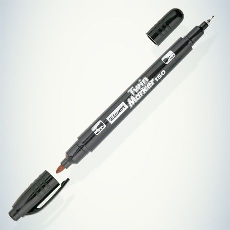 Маркер перманентный двухсторонний Luxor 150 черный, пулевидный, 0,7/1мм ЭРА - Б0048245 3011-2