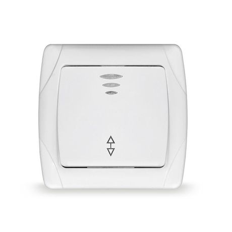 Переключатель проходной 1-кл. СП Маргарита 10А IP20 с подсветкой бел. UNIVersal М0125 Союз