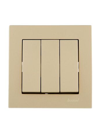 Выключатель тройной VESNA зол. LEZARD 742-3688-109