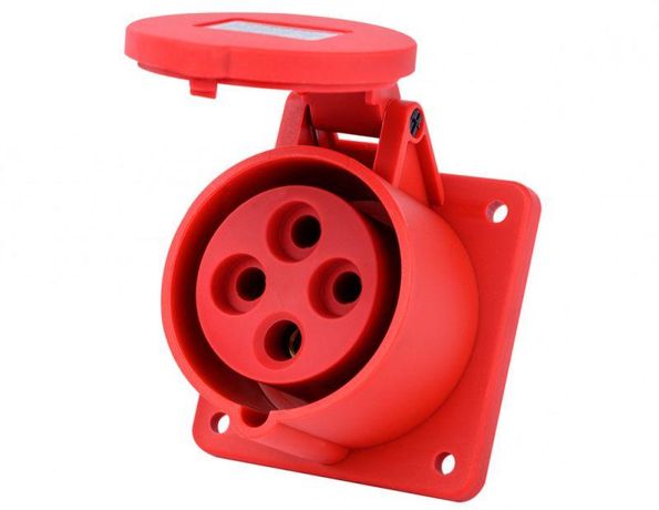 Розетка для скрытой проводки 3Р+РЕ 32А 380В IP44 РЩ-103 | 26263DEK DEKraft APC