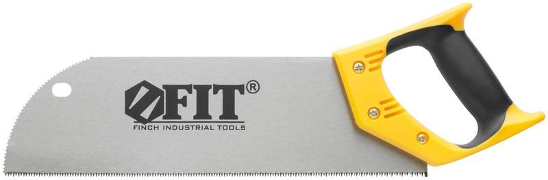 Ножовка по фанере с запилом, черно-желтая ручка, 350 мм, 12 TPI - 41284 РОС
