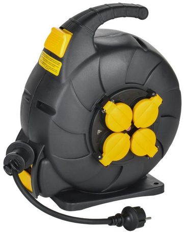 Удлинитель на катушке TWIST 4х15м с заземл. крышк. автосмотка 16А IP44 КГ 3х1.5 IEK TW-KP27-16-04-15-44