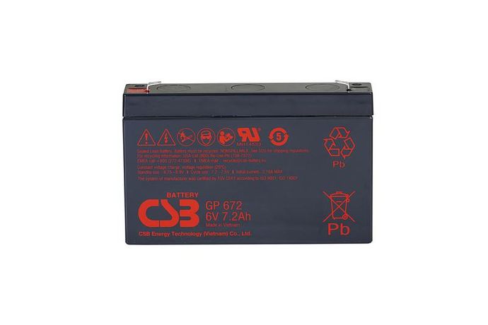 Аккумулятор GP 6В 7,2Ач - GP672 CSB