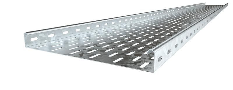 Лоток листовой кабельный LKS 320 FT RU, 35х200х3000 мм, S=0,7 перфорированный, сталь, горячее оцинкование - 6837578 OBO Bettermann