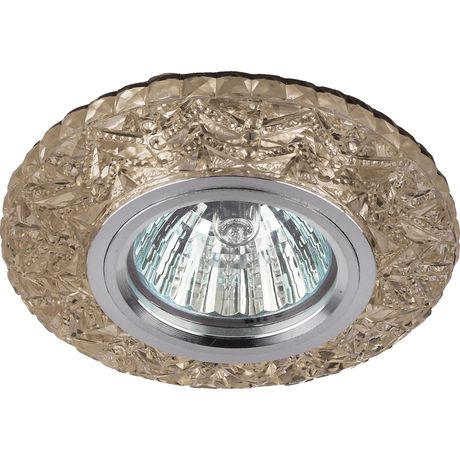 Светильник точечный встраиваемый под лампу DK LD4 MR16 50Вт GU5.3 шампань с подсветкой | Б0028122 ЭРА