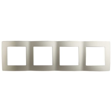 Рамка для розеток и выключателей 4 поста шампань пластик ЭРА 12 12-5004-04 - Б0014774