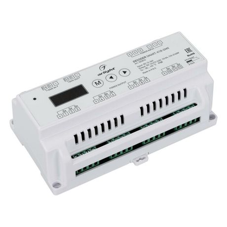 Декодер SMART-K18-DMX (12-36V, 12x5A) (ARL, IP20 Пластик, 5 лет) - 023826 Arlight