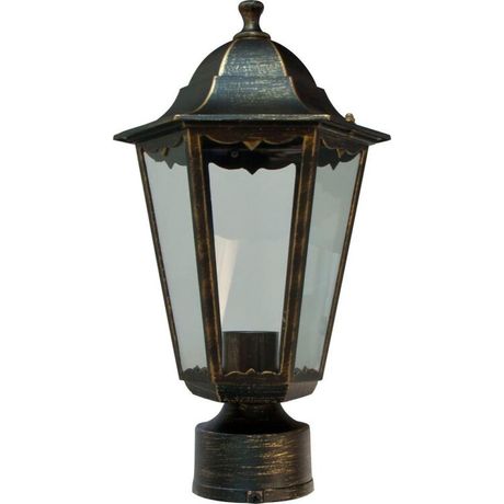 Светильник садово-парковый 6203 шестигранный на столб 100W E27 230V, черное золото | 11139 Feron