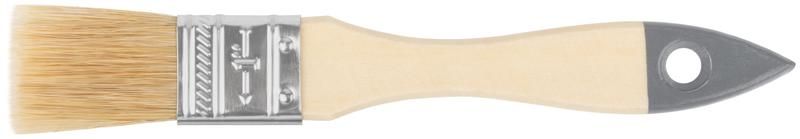Кисть флейцевая "Лайт" 1дюйм (25мм) натур. свет. щетина деревянная ручка КУРС 00803