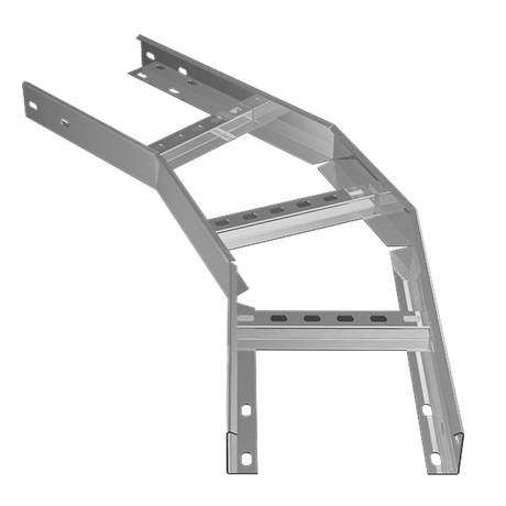 Угол горизонтальный лестничный "БЫСТРЫЙ МОНТАЖ" 45 градусов 80х400 | LGLS45*80*400*1.5 КМ-профиль LO6965