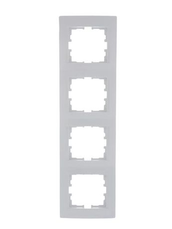 Рамка 4-м Karina вертикал. бел. LEZARD 707-0200-154
