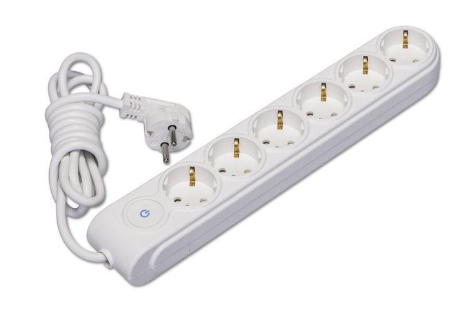 Удлинитель 6х10м с заземл. 16А IP20 выкл. защ. шторки Makel N6310083