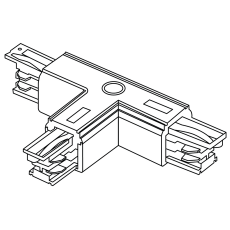 Соединитель TF T-образный левый внутренний черный | 4909001300 Световые Технологии