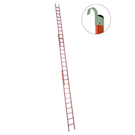 Лестница стеклопластиковая приставная раздвижная диэлектр. ЛСПРД-9.0 Евро К крюки Диэлектрик Д471581