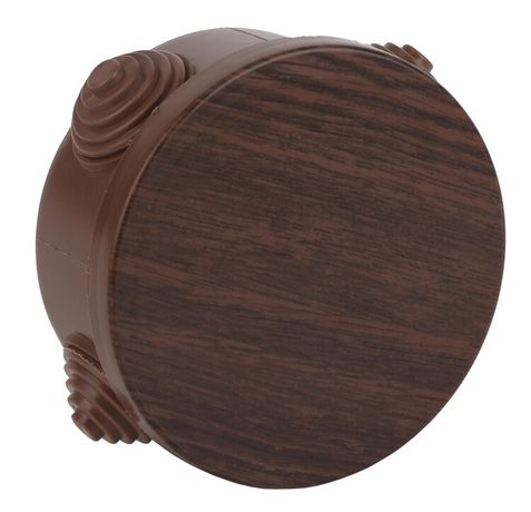 Коробка распределительная открытой установки КОР (дуб) 65х40мм с гермовводами 4 вх. IP54 (60/2160) | Б0043232 ЭРА