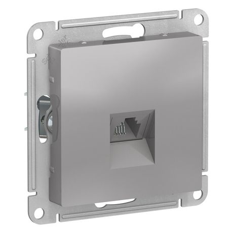 Розетка телефонная 1-м СП AtlasDesign RJ11 механизм алюм. SE ATN000381 APC