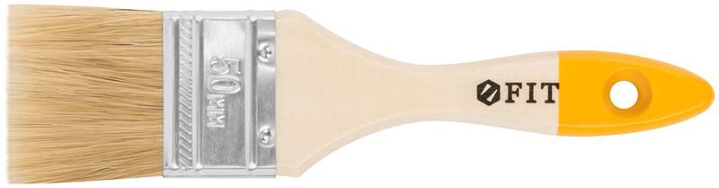 Кисть флейцевая ''Стандарт-Плюс'', натур.светлая щетина, деревянная ручка 2'' (50 мм) - 01045 РОС