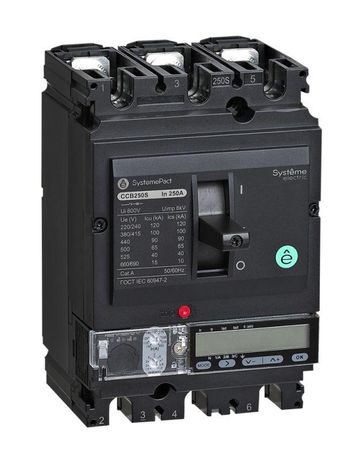 Выключатель автоматический SYSTEMEPACT CCB100 36кА 3P3D S5.2E 100А рычаг SE SPC100F10052E3DF APC