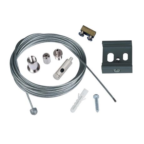 Набор для подвесного монтажа трехфазных шинопровд ов Регулируемая длина Цвет серебряный UFB-H45 SILVER 1 POLYBAG 5м - UL-00006033 Uniel