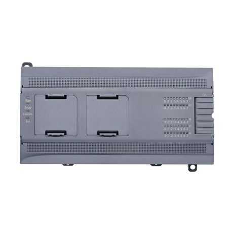 Процессорный модуль программируемого логического контроллера, напряжение питания – 24В DC, 24 входных дискретных сигналов DC(PNP/NPN), 16 выходных DC(PNP), коммуникационные порты 2хRS485, 1хEthernet. Расширение - 2 модуля рас C1000-40DT ДКС