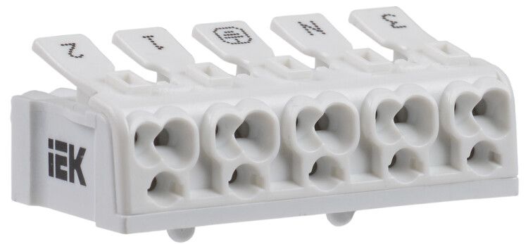 Клемма пружинная соединительная КСПн5-3L+N+PE | UKZ-B06-5P-F1-E0-10 IEK