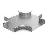 Переход крестообразный плавный 200х100х100, толщ. 0,7 мм, Сендзимир цинк, 034921 | ПХП-200х100х100-0,7-СЦ Ostec