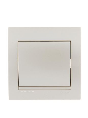 Выключатель 1-кл. СП Deriy 10А жемчуж./бел. метал. LEZARD 702-3030-100