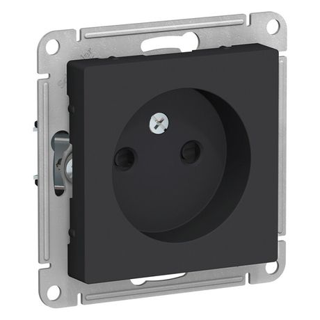 Механизм розетки 1-м СП ATLAS DESIGN без заземл. защ. шторки 16А карбон SchE ATN001049 APC