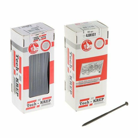 Саморез ШСГД 4,8х127 (50 шт) - коробка с окном ( 0,486 кг) | 112221 Tech-KREP