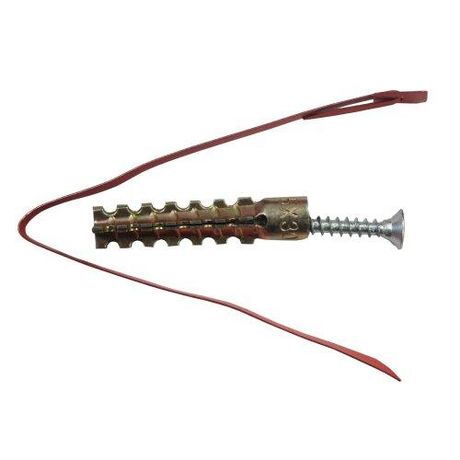 Дюбель-хомут 049-01 (дюбель 5ммх30мм; саморез 3.5ммх25мм и хомут из стальной ленты с пряжкой 140мм) (уп.100шт) Гефест 276102