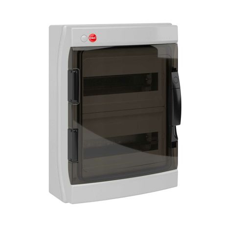 Щиток настенный с дверцей 24 мод.,IP65, серый, клеммным блоком 63А | RB24W6TGD DKC ДКС
