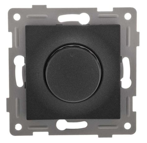 Механизм диммера СП Ugra 500Вт с накладкой и воротком графит GUSI С11Д6-010