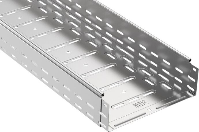Лоток перфорированный 300х100 L2000 сталь 1мм оцинк. ИЭК CLP10-100-300-2 IEK