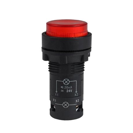 Кнопка с подсветкой OptiSignal Compact D22 C7-PL-B401 красная 1НЗ 24 В AC/DC XB7NW34B2 | 362091 КЭАЗ 362086