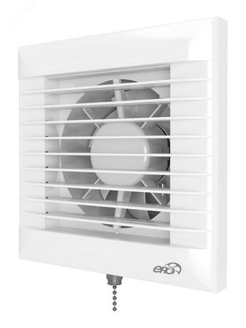 Вентилятор осевой вытяжной с автоматическими жалюзи и тяговым выключателем D125 - EURO 5A-02 ЭРА 24282