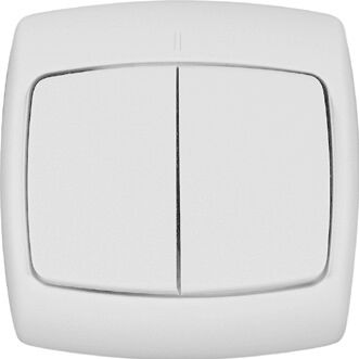 Выключатель 2-кл. СП Рондо 6А IP20 бел. SchE S56-052-BI APC