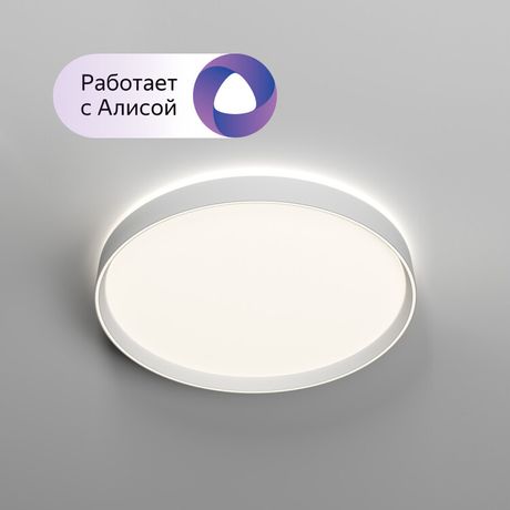 Светильник накладной со встроенным светодиодом, 50W, IP 20, 3000K - 6500K,управление пульт Д/У (в комплекте) и Wi-Fi 2,4 Ггц. Эко система Tuya Smart, DENKIRS DK6511-WH