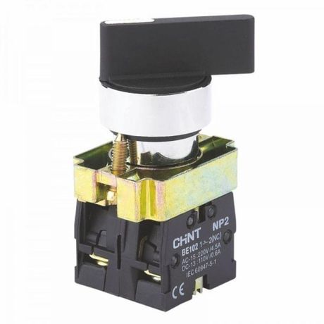 Переключатель NP2-BJ24, 2 положения фиксацией, 2НЗ, IP40 (R) | 575988 CHINT
