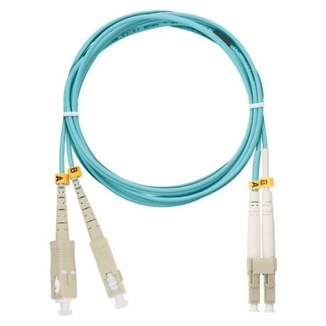 Патч-корд NMF-PC2M3C2-SCU-LCU-001 волоконно-оптический (шнур)перех. 50/125 (ОМ3) SC/UPC-LC/UPC двойн. LSZH нг(В)-HFLTx 1м NIKOMAX