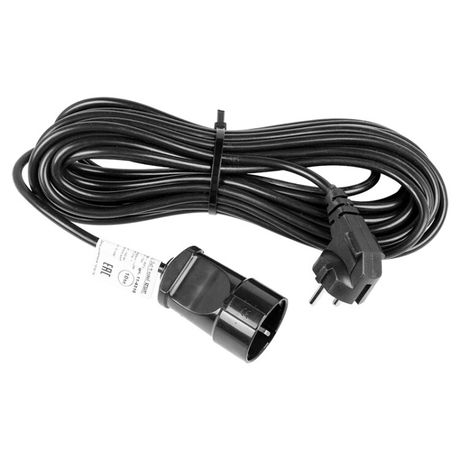 Вт IP44 черный (Сделано в России) | 11-7090 REXANT Удлинитель-шнур ПВС 3х0.75 20 м с/з 6 А 1300 MEET