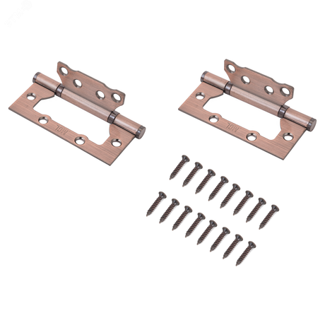 Петля дверная накладная без врезки 2шт MCL 4х3х2мм AC медь - 10853 ПТК