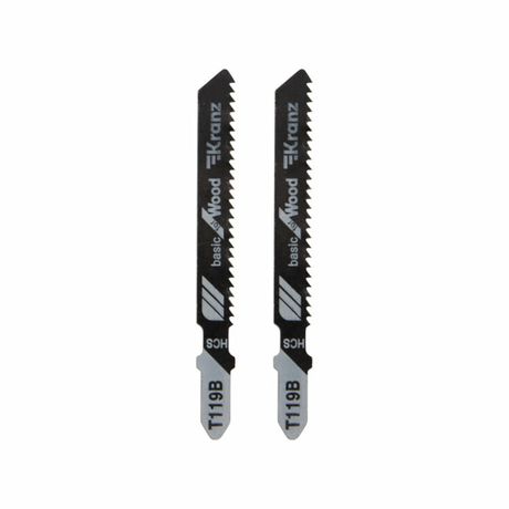 Пилка для электролобзика по дереву KRANZ T119B 76 мм 12 зубьев на дюйм 4-30 (2 шт./уп.) |KR-92-0310 |