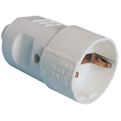 Розетка кабельная 16А 230В 2P+E бытовая с центр. вводом кабеля IP20 черн. DKC DISSL120163-B ДКС