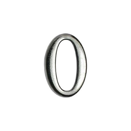 Цифра дверная "0" на клеевой основе хром Аллюр 5 057